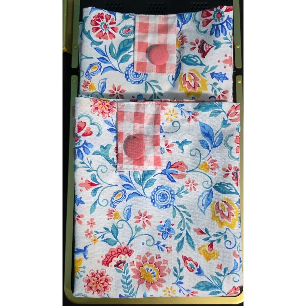 The Pioneer Woman Floral Gingham Kitchen Window Curtain Panel Pink Blue 30x36